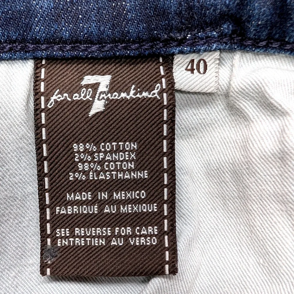 7 For All Mankind A Pkt Bootcut Jeans Mens 40x34 Blue Medium Wash ATA530802